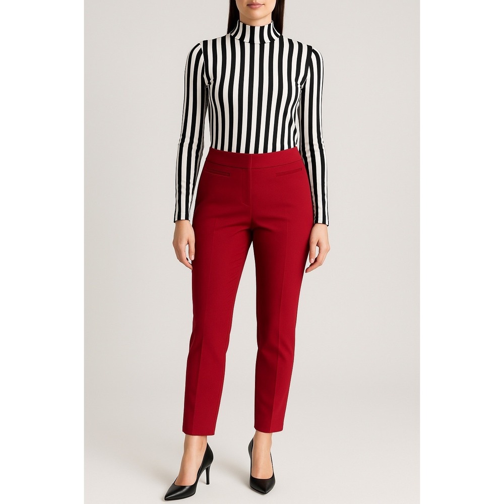 Ann Taylor Loft Julie Burnt Red Dress Pants 6 Career Office Academia Chic 91-33